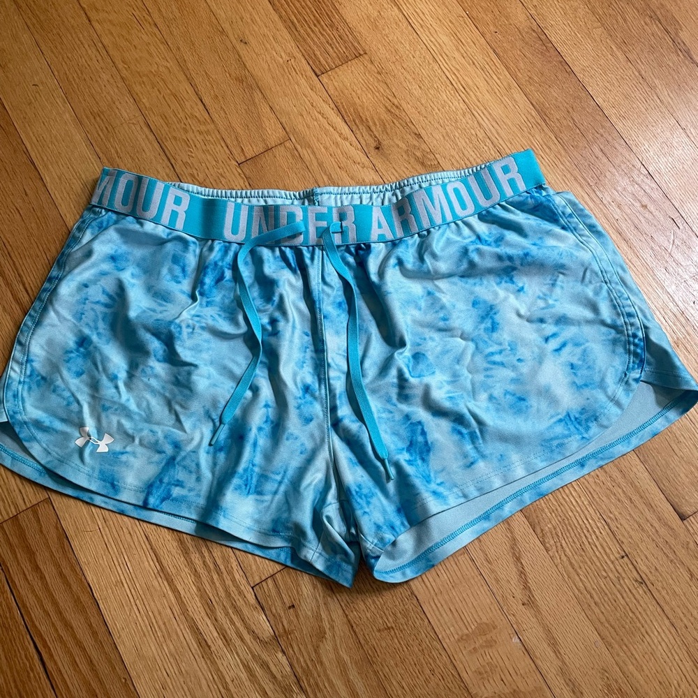Under Armour Blue Tie-Dye Athletic Shorts
